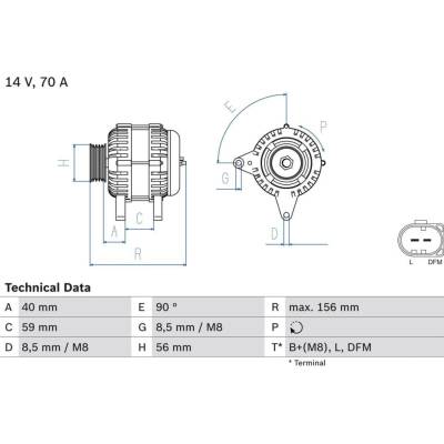 Generátor BOSCH 0 986 041 510