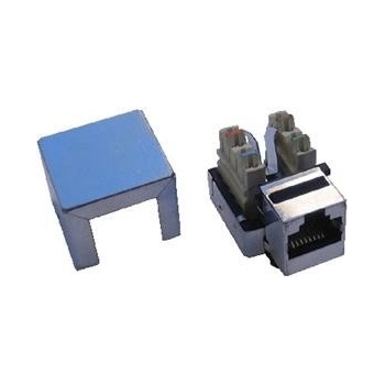 DATACOM Keystone cat5E silver STP dual-mini