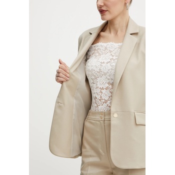 Morgan Сако Morgan VLUX. F в бежово с едно копче с изчистен дизайн VLUX. F (VLUX.F)