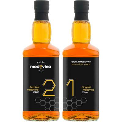 Medovina Elisa dárek k 21. narozeninám 11% 2 x 0,5 l