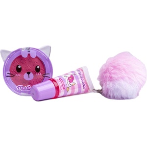 Aquarius Cosmetic Козметичен комплект Martinelia Lulu & Duki - Гланц с ключодържател помпом и руж
