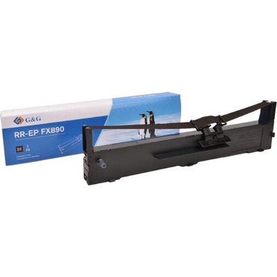 Лента за матричен принтер EPSON FX-890 (FX890)/LQ-590 (LQ590) - Black - P№ RR-EP-FX890-BK - 15 m x 12, 7 mm - G&G (Compatible-SO15329 SO15337 VP880RC)