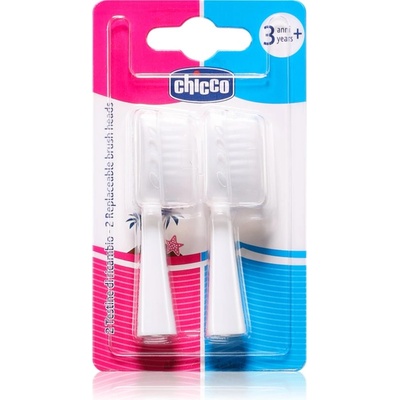 Chicco Replaceable Brush Heads 3y+ резервни глави за четка за зъби 2 бр