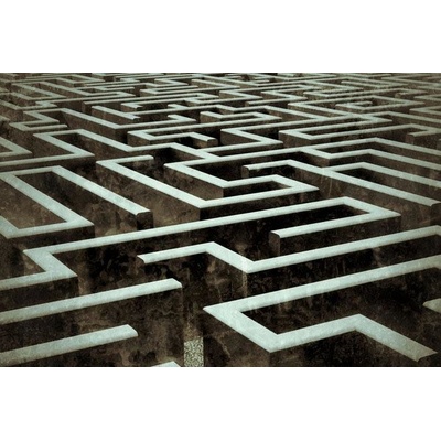 019 Samolepící fototapeta na podlahu - Labyrint, 255 x 170 cm