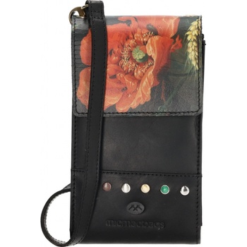 Micmacbags Masterpiece dámská kožená crossbody taška na mobil- černé