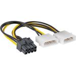 Akyga AK-CA-29 15cm 2x MOLEX женски - 8-pin PCI Express мъжки кабел (AK-CA-29)