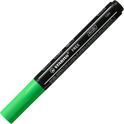 Stabilo Free Acrylic T300 kulatý hrot 2-3 mm listově zelený 452882