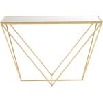 Premier Housewares Конзолна маса със стъклен плот в златисто 40x120 cm Farran - Premier Housewares (2406210)