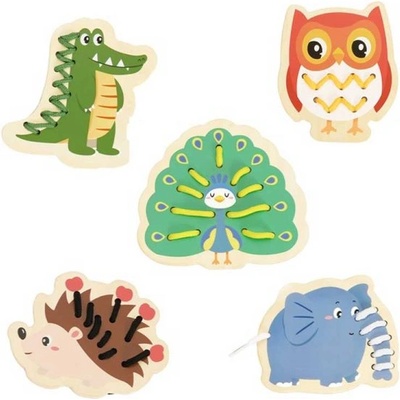 Classic World Забавна детска игра - низанка, Животните от джунглата