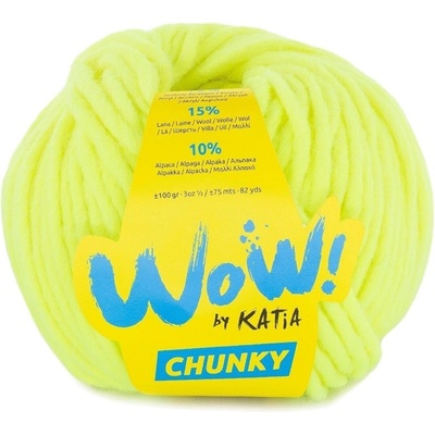 Katia Wow Chunky 72 Luminous Yellow Плетива прежда (WCH 72)