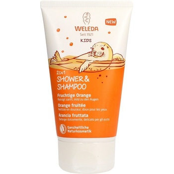 Weleda 2v1 sprchovací krém a šampón pomaranč 150 ml