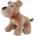 Teddies Кученце с панделка седнало, плюш 23см кафяво