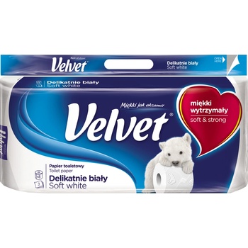 Velvet White Soft 3-vrstvový 8 ks