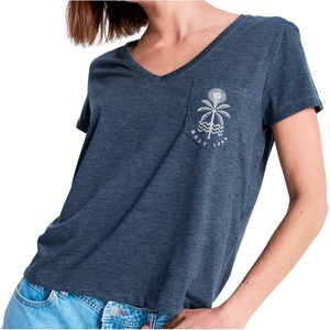 Roxy Дамска тениска Roxy Women's Laguna Green V Neck T-shirt - Anthracite - размер XS (916-6305-0111)