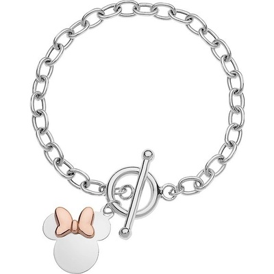 Disney Slušivý strieborný bicolor náramok Minnie Mouse BS00053TL-55.CS