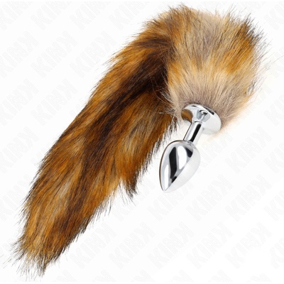 Kink Fox Tail with Metal Plug Brown