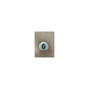 Image 1 of PREVENTA ЦИФРА 6 СРЕБРИСТ КРЪГ 4см (ck06-srk)