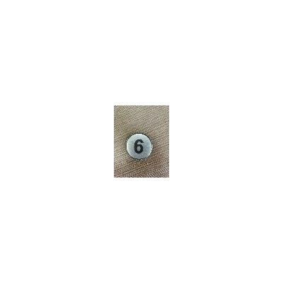 PREVENTA ЦИФРА 6 СРЕБРИСТ КРЪГ 4см (ck06-srk)