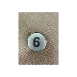 PREVENTA ЦИФРА 6 СРЕБРИСТ КРЪГ 4см (ck06-srk)