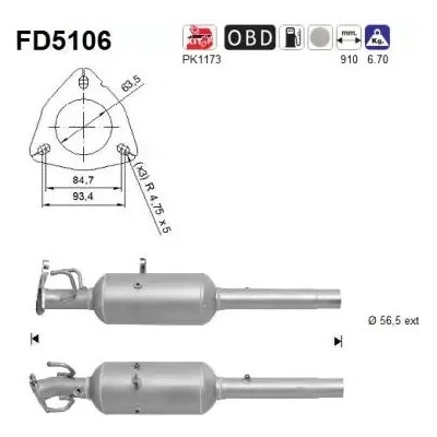 AS Filtr pevných částic ASA FD5106