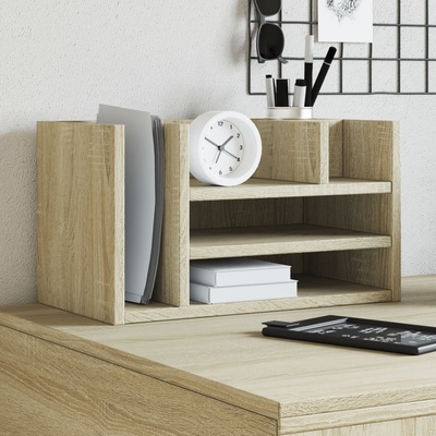 vidaXL Органайзер за бюро, дъб сонома, 44, 5x24x25 см, инженерно дърво (848040)
