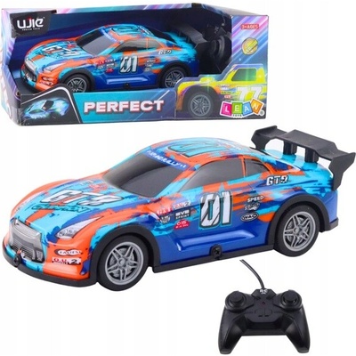 Závodní auto na dálkové ovládání se svítícím tělem 265x130 mm Lean Toys