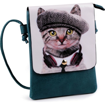 Crossbody kabelka s trendy mačkou v čiapke