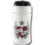 ROCK STAR BABY Чаша със силиконова сламка Rock Star Baby - 340 ml , сърце с крила (90807)