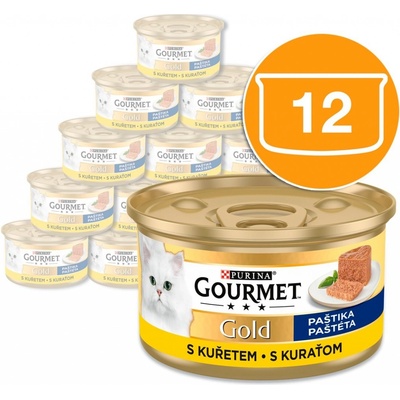 Gourmet Gold konzervy paštika oceánské ryby 12 x 85 g