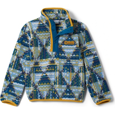 Columbia Детски поларен пуловер Columbia Kid's Helvetia II Printed Half Snap Fleece Fleece jumper - Phoenix Blue / Geomix - размер 6-7 Years (704-4212-1214)