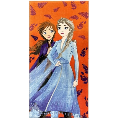 Himatsingka EU bavlnená plážová osuška Ľadové kráľovstvo motív Anna a Elsa 70 x 140 cm