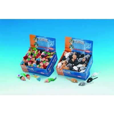 Nobby Играчка Мишки разноцветни с перца 6 см nobby Германия 80111