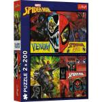 Trefl Puzzle Marvel 2 x 200 парчета Спайдърмен денем и нощем (13314)