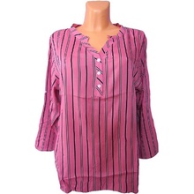 Paulette proužkovaná dámská košile růžová