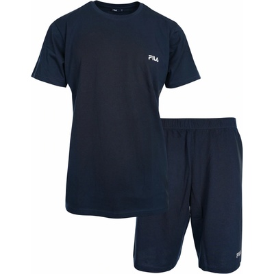 Fila pánske pyžamo SET SHORT SLEEVES T-SHIRT AND SHORT PANTS IN JERSEY tmavo modrá biela