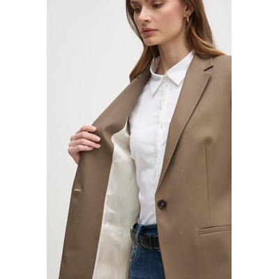 Tommy Hilfiger Сако Tommy Hilfiger в кафяво с едно копче (WW0WW39977)