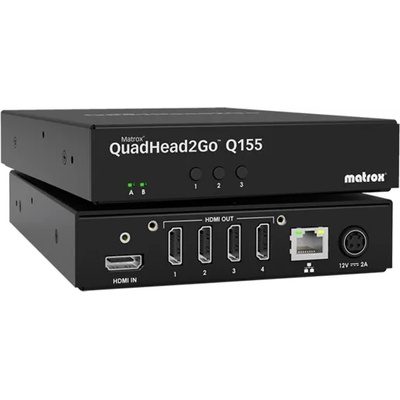 Matrox Външен мулти-дисплей адаптер Matrox QuadHead2GO Q155 Multi-Monitor Q2G-H4K за едновременна работа на 4 мониторa с HDMI вход (MATROX-Q2G-H4K)