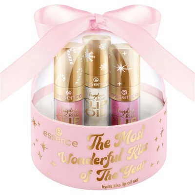essence The Most Wonderful Kiss of The Year коледен подаръчен комплект за устни за жени 3x1 бр