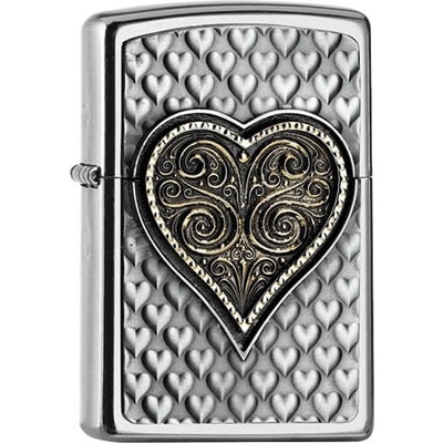Zippo Heart Emblem 3D 25542