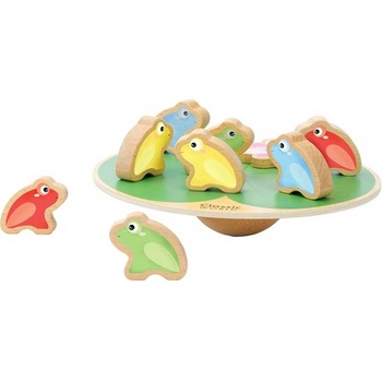 Classic World Дървена детска игра за баланс - Водна лилия с жабки (cw20098)