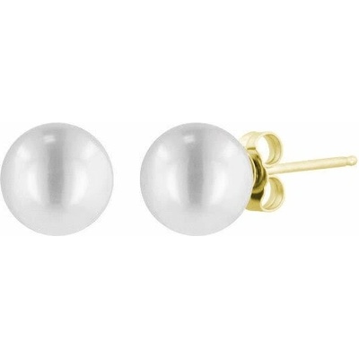 Eppi Perlové napichovacie náušnice zo 14k žltého zlata Abira E31925