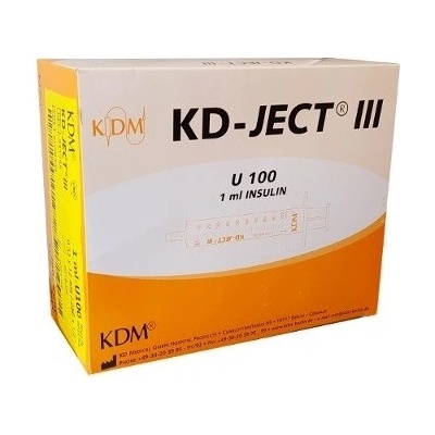 KDM Inzulinová stříkačka 1 ml -U100 jehla 29G 0,33 x 12 mm 100 ks – Hledejceny.cz