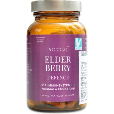 Nordbo Elderberry Defence Extrakt z černého bezu + vit. C + zinek 60 kapsúl