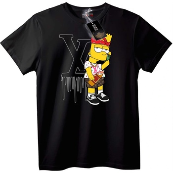 NOONEBRAND Тениска Bart Simpson Луксозен Стрийтуеар - M, White