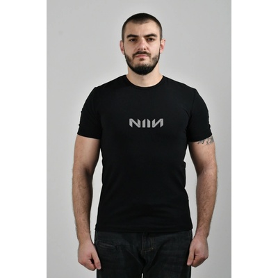 Niin pánske športové bavlnené tričko Black Air čierna sýta