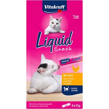 Vitakraft Cat Liquid-snack s kuraťom a taurín 6 x 15 g
