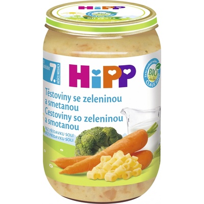 Hipp Bio Těstoviny se zeleninou a smetanou 6 x 220 g