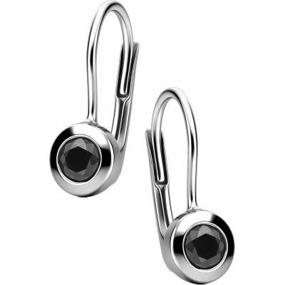 Zlaton Náušnice bílé zlato visací s kamenem výška 1.5cm váha 1.7g N07082500148