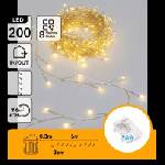 Aigostar - LED външна коледна гирлянда 200xLED/8 функции 3xAA 6, 3m IP44 топло бяло (AI2424)