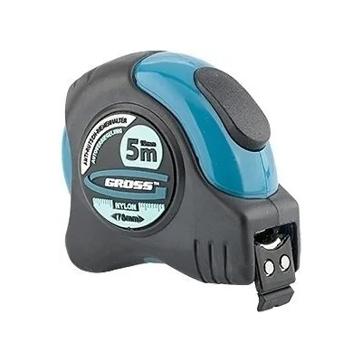 GROSS Ролетка Schlagfest, 5 m х 19 mm, магнитен накрайник, двустранна скала, GROSS